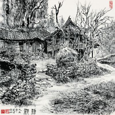 劲秋(国画) 68×68厘米 1995年 张仃 中国美术馆藏