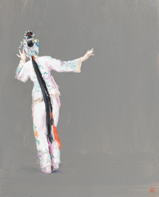 《京剧·拾玉镯》40x50cm2016年布面油画