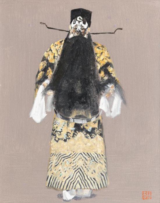 京剧.铡美案 2014年 40x50cm 布面油画