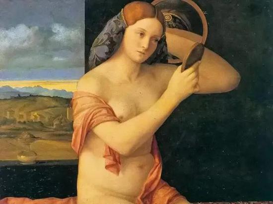 贝利尼《裸女照镜》