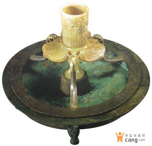 西汉带承盘高足玉杯
