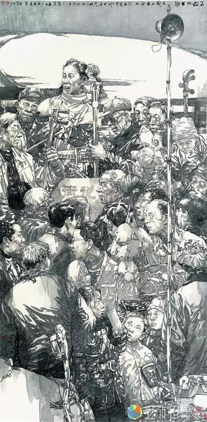 不散的舒畅马街书会之七  300x144cm  2007