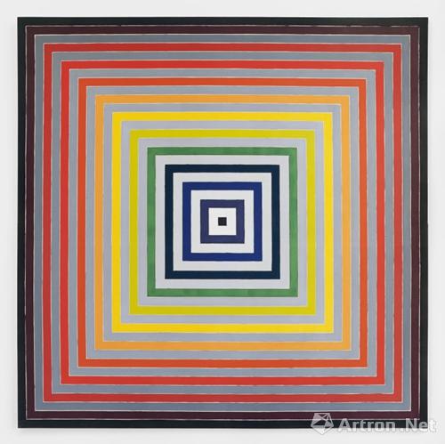 Frank Stella，Lettre sur les sourds et muets I，Lévy Gorvy，Painting，Synthetic polymer paint on canvas，358.1 × 358.1 尺寸（厘米）
