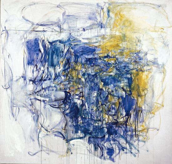 琼·米切尔,《哈德逊河日线》(Hudson River Day Line ,1955)。 图片:Collection of the McNay Art Museum。 © Estate of Joan Mitchell