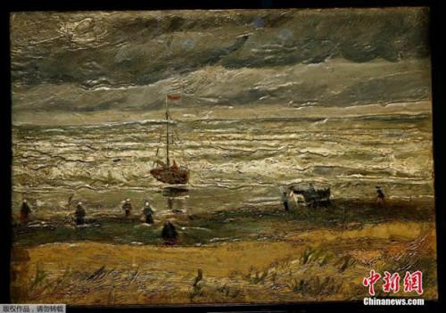 资料图:1882年《斯海弗宁恩的海景》及1884年的《离开尼厄嫩教堂》,是梵高成为画家关键发展时期的2幅画作。 资料图:1882年《斯海弗宁恩的海景》及1884年的《离开尼厄嫩教堂》,是梵高成为画家关键发展时期的2幅画作。