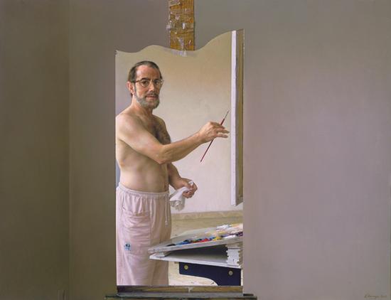 (《自画像》,布面油画,83X108cm,2003年作)