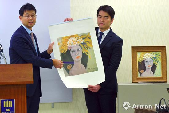 受到真伪争议的千镜子画作《美人图》 受到真伪争议的千镜子画作《美人图》