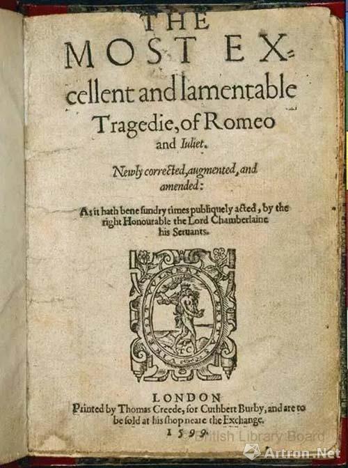 莎士比亚《罗密欧与朱丽叶》1599年第二版