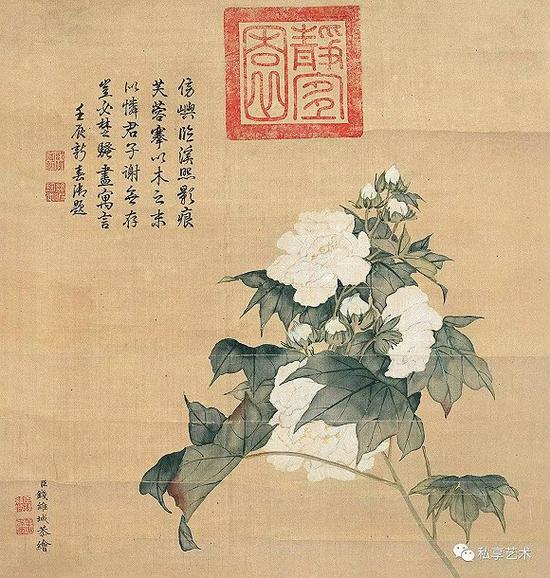 清 钱维成 木芙蓉 中国嘉德拍品