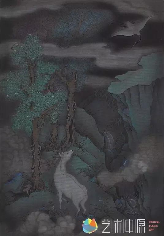 《呦呦鹿鸣》 70cmX56cm