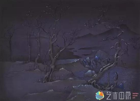 《雪景寒林》 38cmX27cm