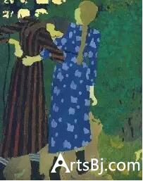 édouard Vuillard, 散步的女孩们, 1891，海斯收藏品