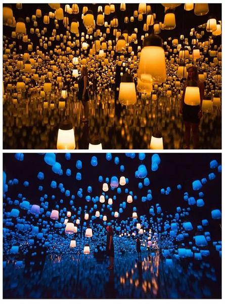 
《Forest of Resonating Lamps》，teamLab,2016