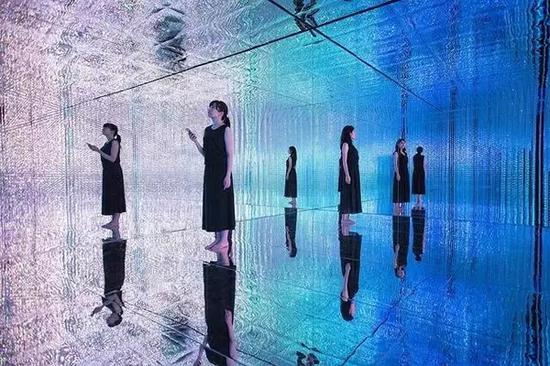 
《Wander through the Crystal Universe》，teamLab，2016