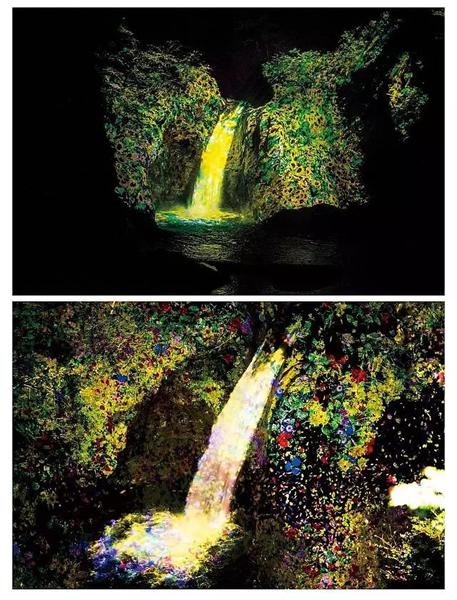
 《Ever Blossoming Life Waterfall 》，teamLab，2016-2017
