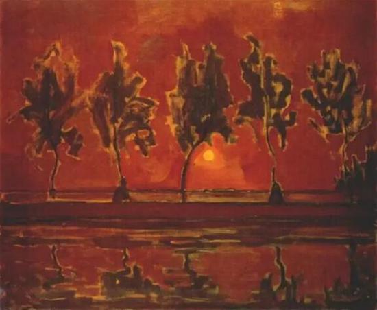 Trees By The Gein At Moonrise， 1907 - 1908
