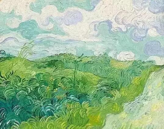 梵高《奥维尔的绿色麦田》1890
