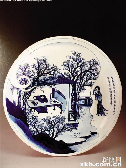 ■明崇祯 青花钱塘梦 故事图盘