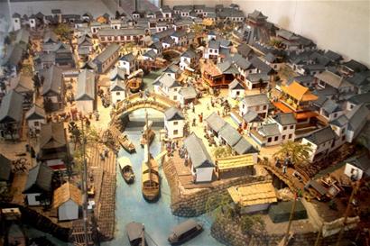 复原的胶州板桥古镇模型