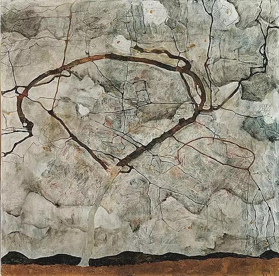 《冬树》,席勒,1912