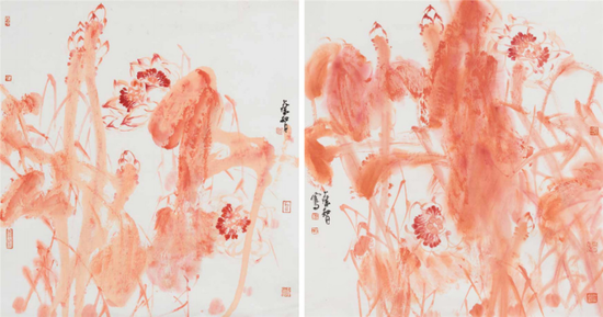 《和气》  98cm×98cm×2  2015年