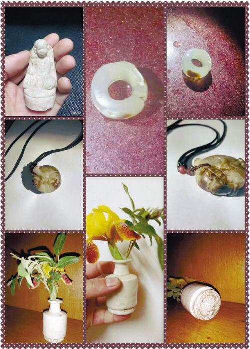 被盗的古玩(图下侧为北宋定窑瓶)