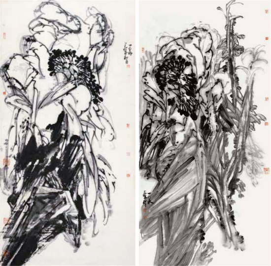 《大写花卉》 240cm×120cm×2  2010年