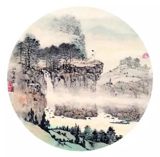 《仁智之乐》 阮荣春 国画D：32cm