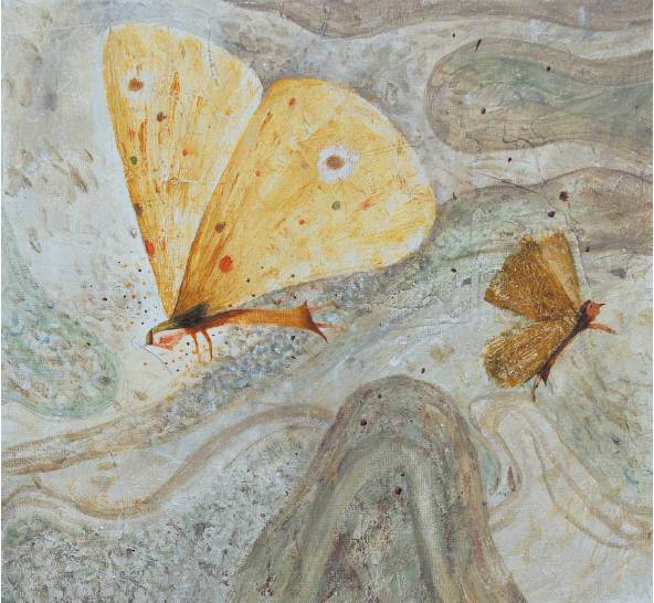赵晓音 一首诗 28X30CM 布面油彩，丙烯 2017