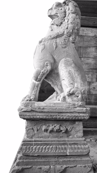 日本奈良东大寺门前的石狮，是当年明州工匠用梅园石雕刻的。谢国旗 摄
