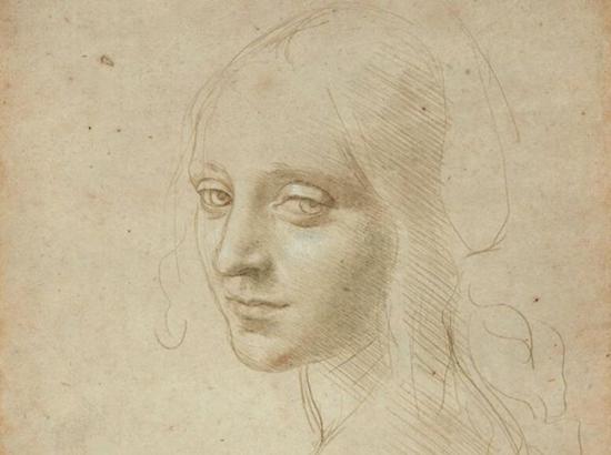 达-芬奇 Da Vinci - Head of a Young Woman （Study for the Angel in the ‘Virgin of the Rocks’）