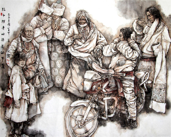 《晒佛节》 180-148cm 2015