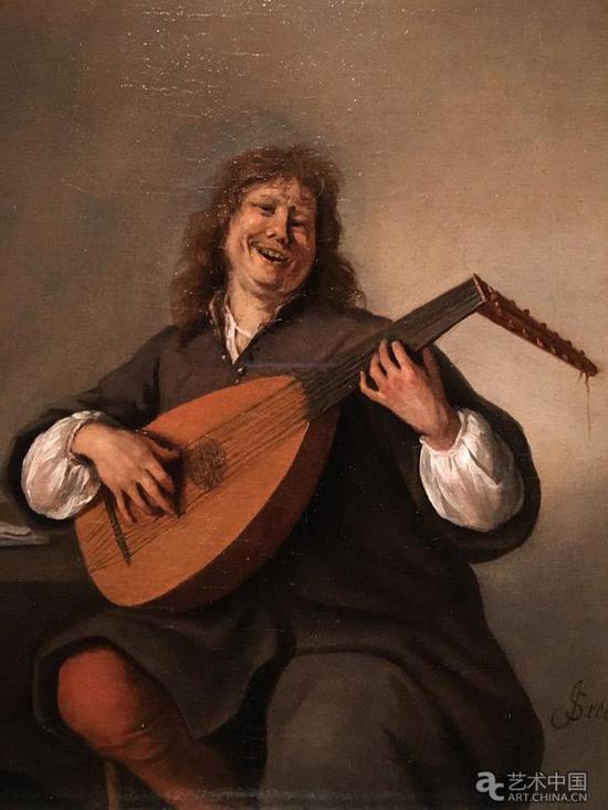 扬·斯迪恩 《弹诗琴的自画像：听觉》约1664年
