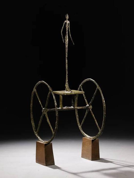 阿尔贝托·贾科梅蒂，《Chariot》，1950年完成，1951–2翻铸。图片：Courtesy Sotheby’s
