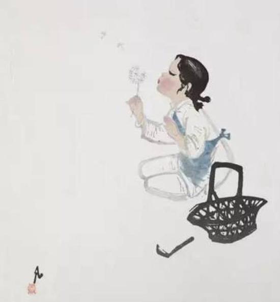吴凡,《蒲公英》,版画,57.8 × 35.8cm,1959年
