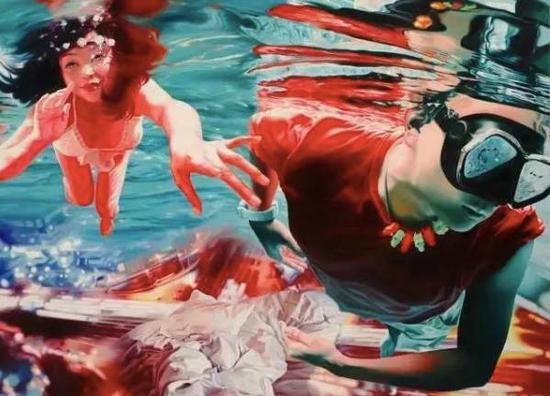熊莉钧,《恍惚一夏》,布面油画,160 × 200 cm,2014
