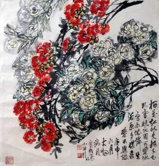 陈大羽《花卉》