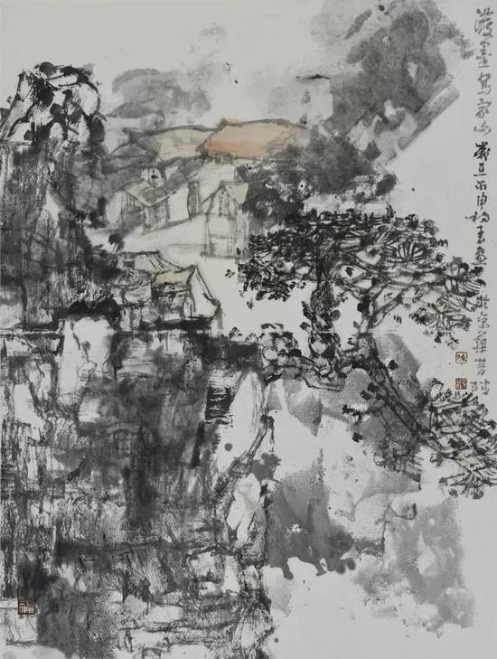 《泼墨写家山》72X54cm 2016年