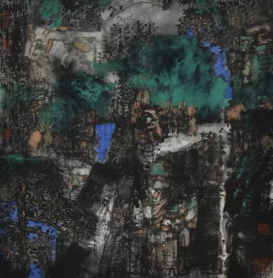 《山之交响曲》97×97cm 2016年