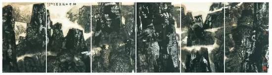 《神奇的张家界》190×560cm 2016年