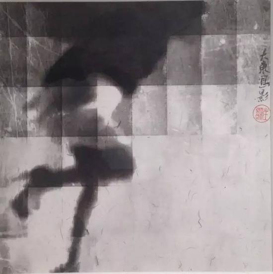国画参展作品:《邻虚》 汪东东 39X39CM 纸本水墨 2016年