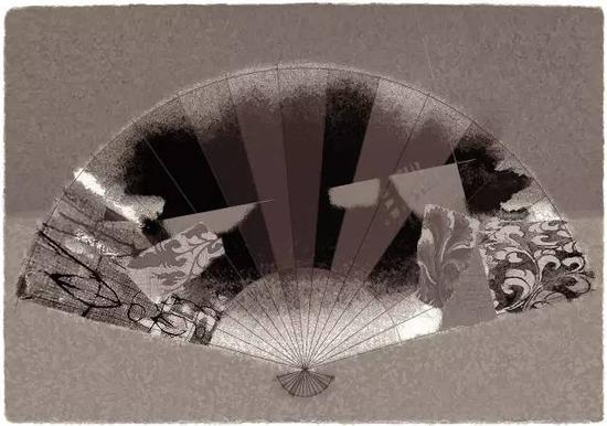 版画参展作品:《灰色的五言与七律 - 民居之二》 卢志平 120X80CM 丝网版画 2010年