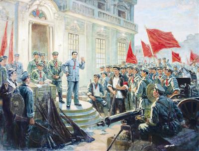 油画《南昌起义》（八一馆藏） 黎冰鸿绘