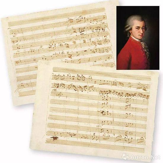 奥地利古典主义音乐大师莫扎特 《D大调小夜曲》乐谱原稿