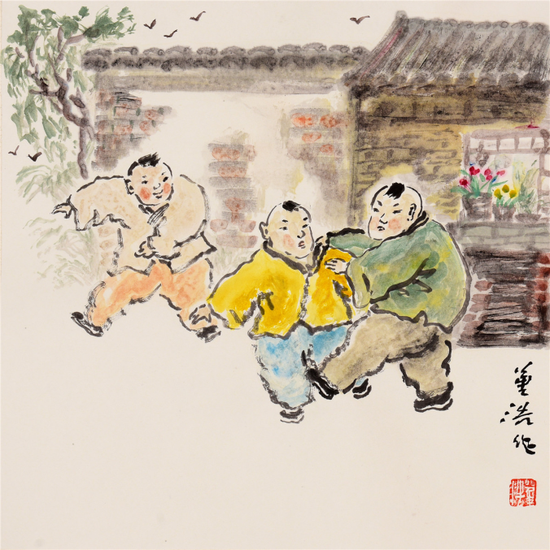 《吆喝》 50cm×50cm