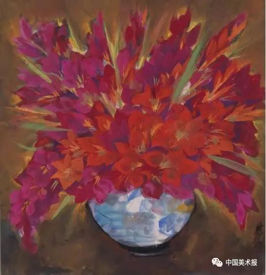 菖兰 林风眠 中国画 69×66cm 1961年 上海美术家协会藏