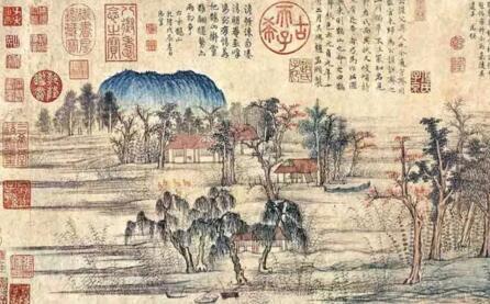 元 赵孟頫 《鹊华秋色图》（局部）（台北故宫博物院藏）