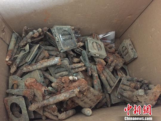 抚宁区天马湖边挖出的子弹 抚宁区公安局供图