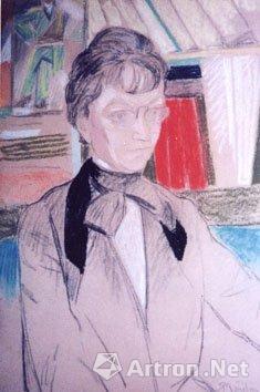 　　艺术家Louis MAHéLIN画的“贝尔特?韦尔肖像”，collection privée