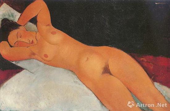 Nude With Necklace, 1917, 现藏于纽约古根海姆博物馆